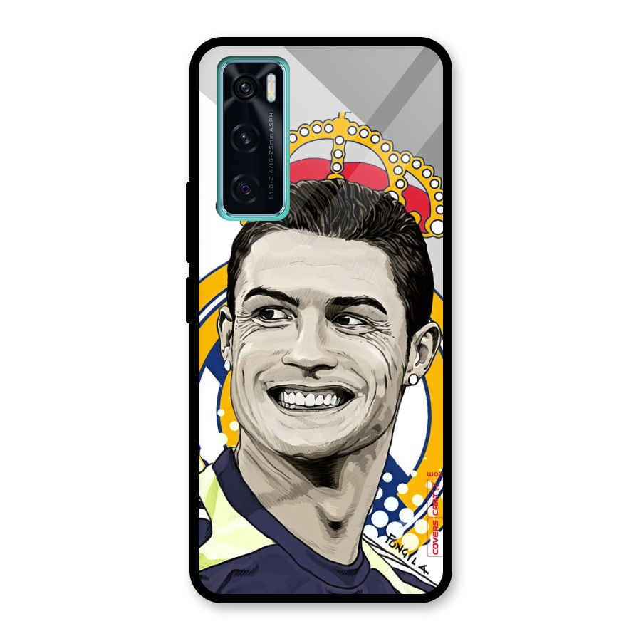 Ronaldo Madrid King Glass Back Case for Vivo V20 SE