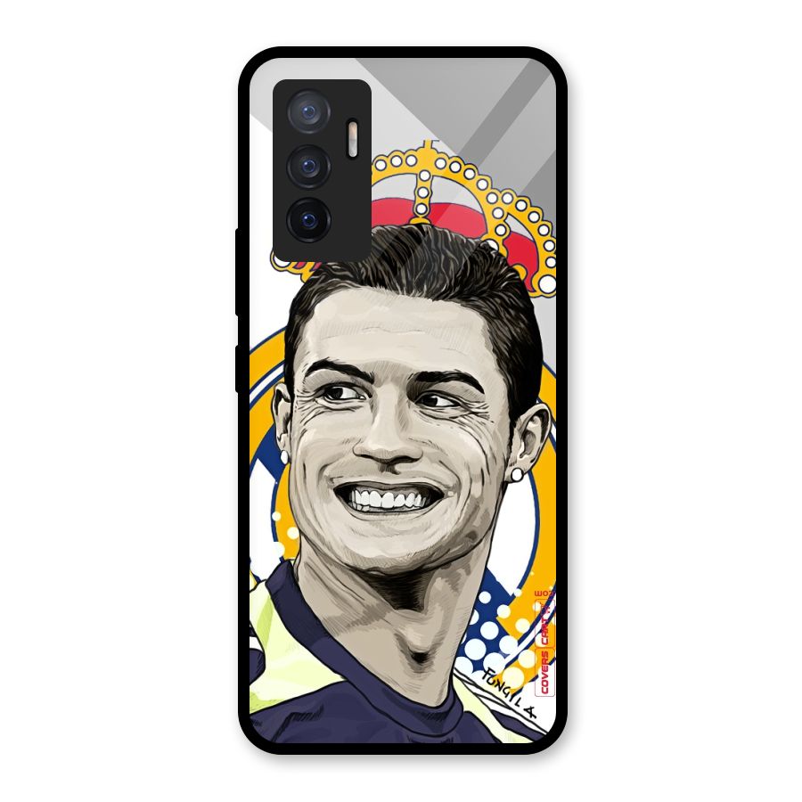Ronaldo Madrid King Glass Back Case for Vivo V23e