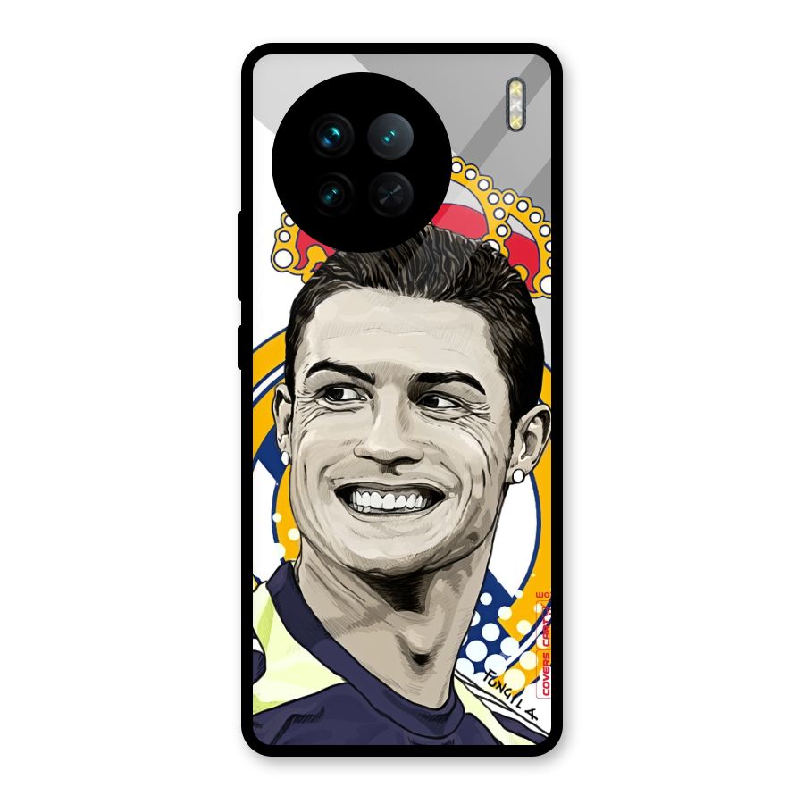 Ronaldo Madrid King Glass Back Case for Vivo X90
