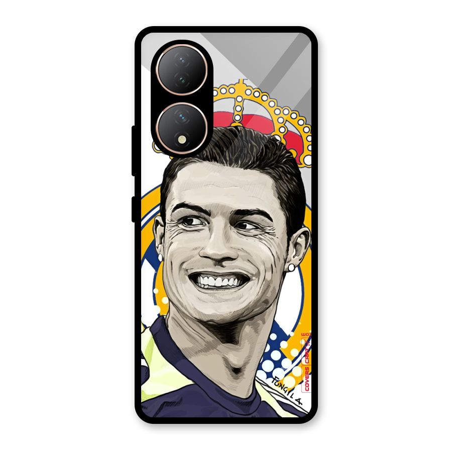 Ronaldo Madrid King Glass Back Case for Vivo Y100A