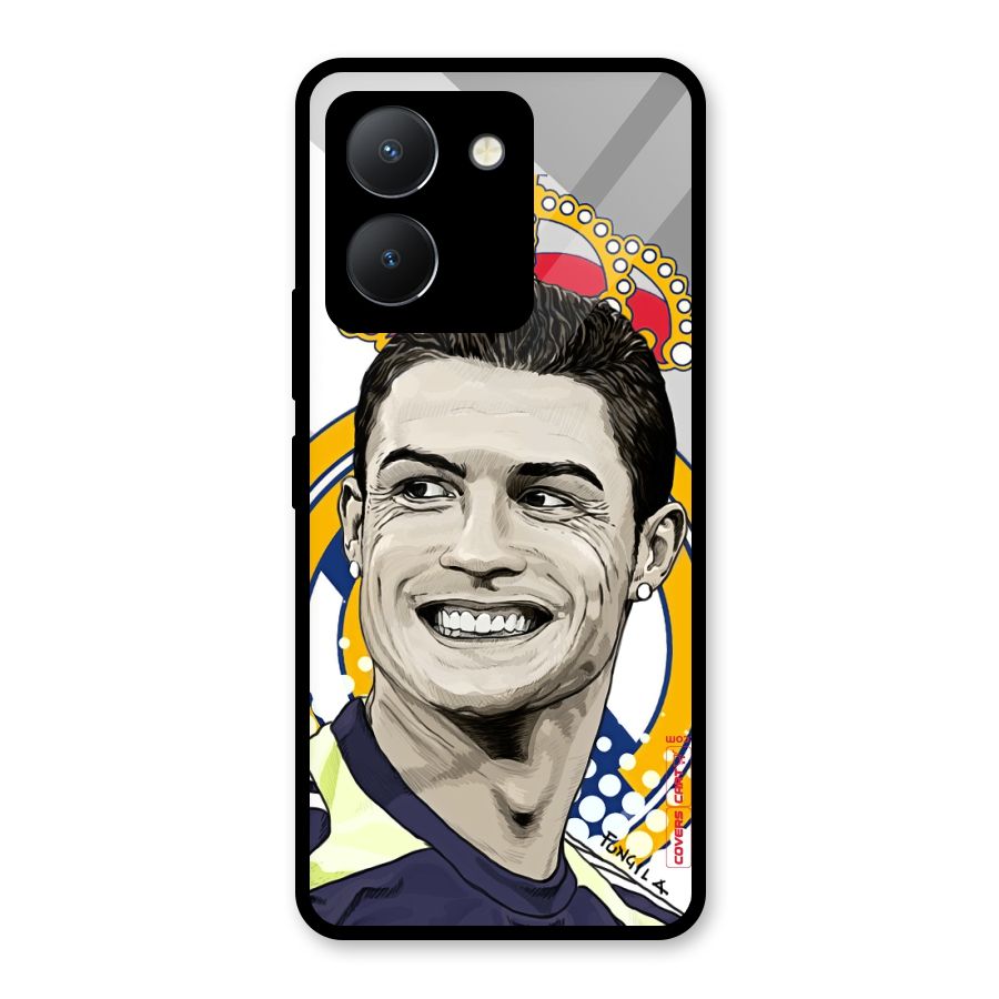 Ronaldo Madrid King Glass Back Case for Vivo Y36