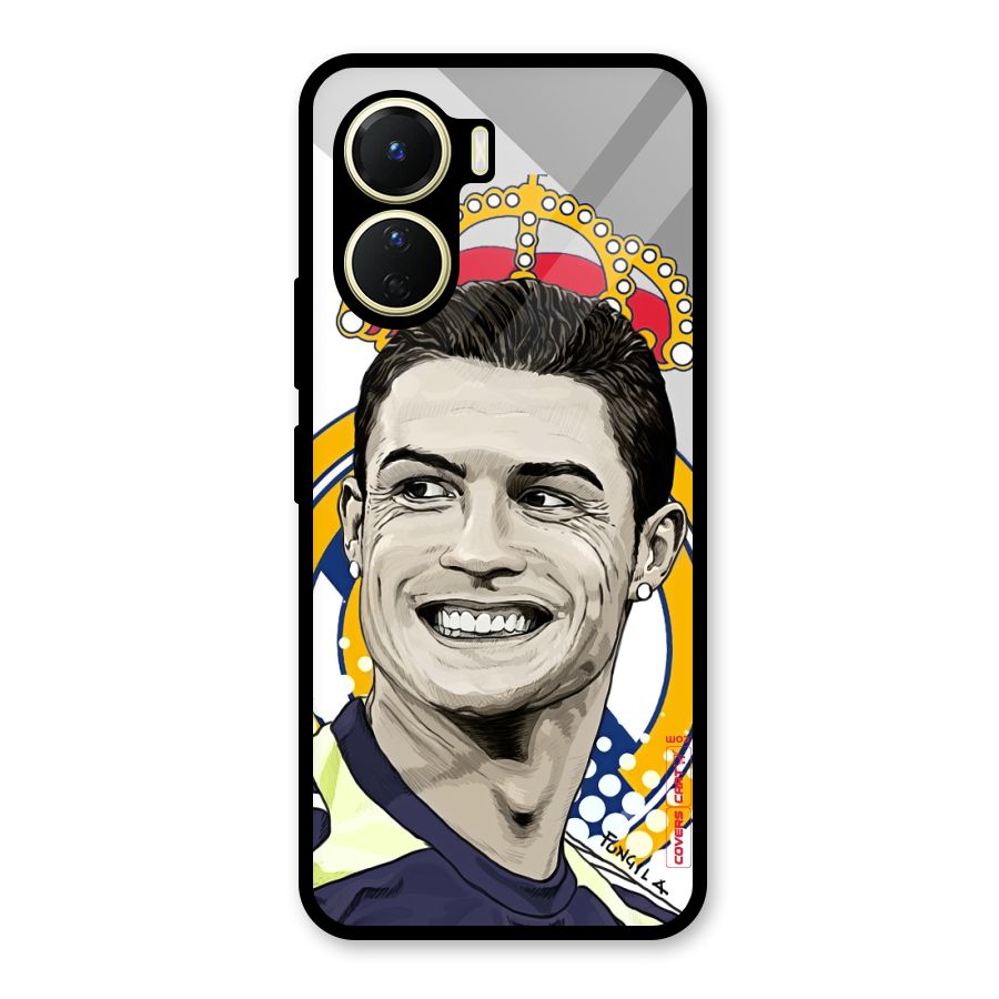 Ronaldo Madrid King Glass Back Case for Vivo Y56
