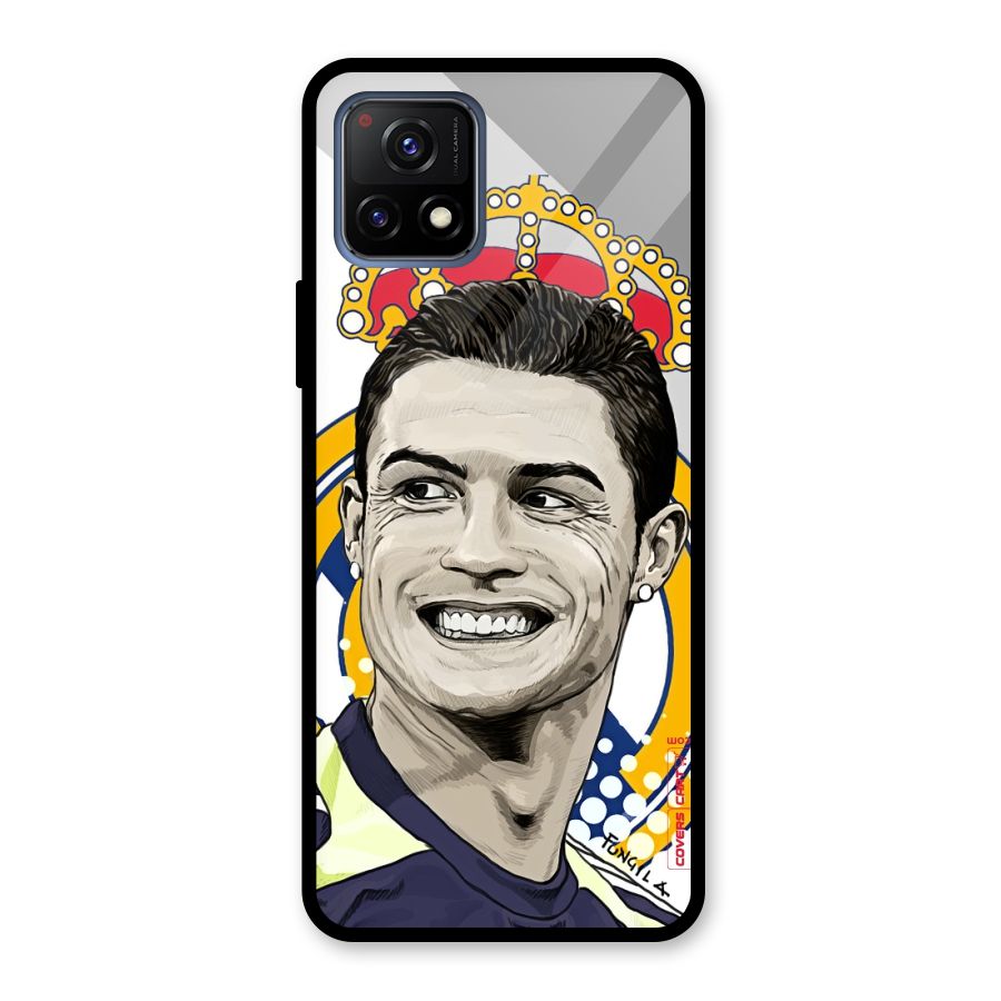 Ronaldo Madrid King Glass Back Case for Vivo Y72 5G