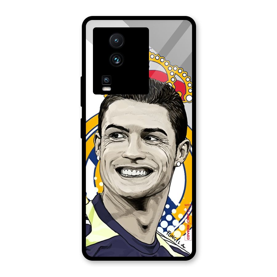 Ronaldo Madrid King Glass Back Case for Vivo iQOO Neo 7