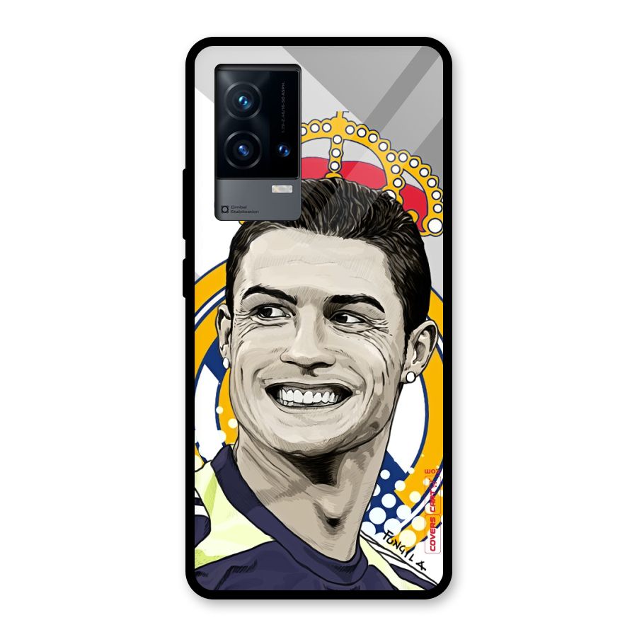 Ronaldo Madrid King Glass Back Case for iQOO 9 5G