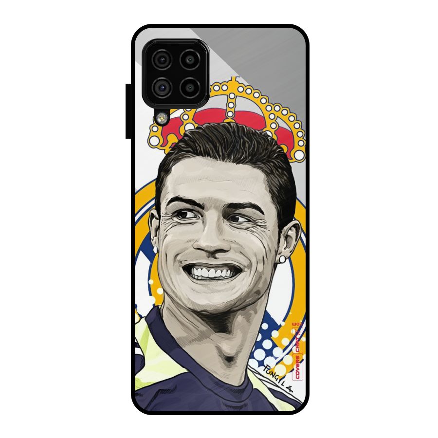 Ronaldo Madrid King Metal Back Case for Galaxy A22 4G