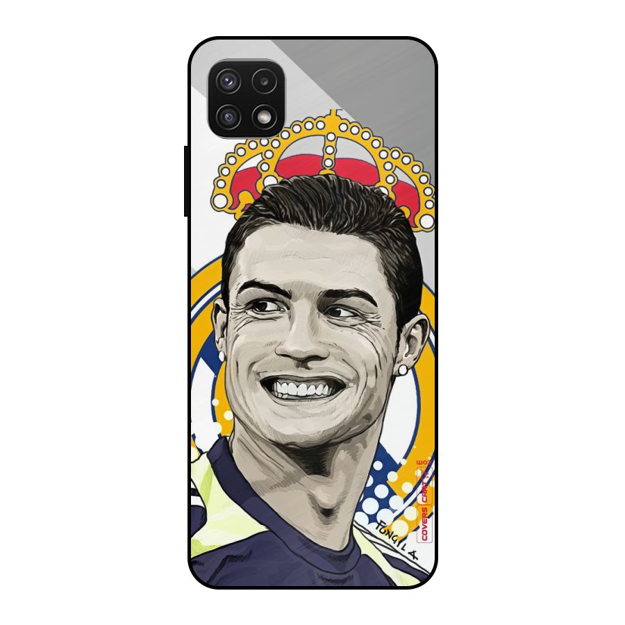 Ronaldo Madrid King Metal Back Case for Galaxy A22 5G