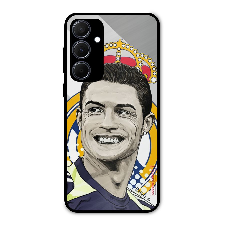 Ronaldo Madrid King Metal Back Case for Galaxy A35