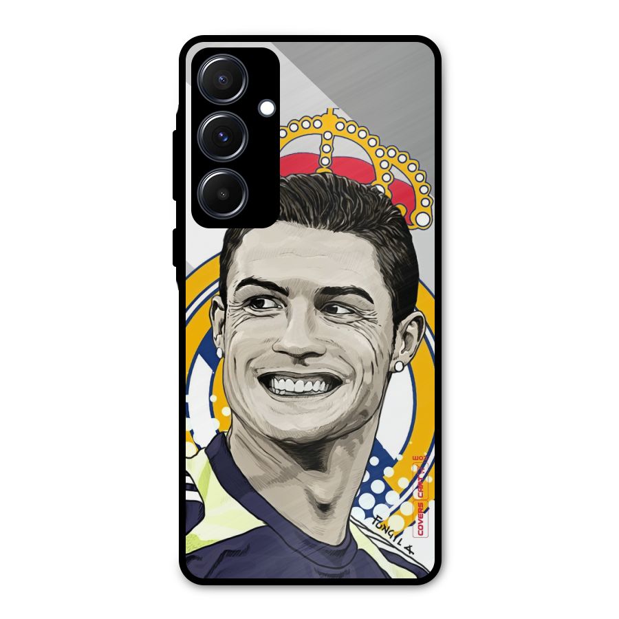 Ronaldo Madrid King Metal Back Case for Galaxy A55