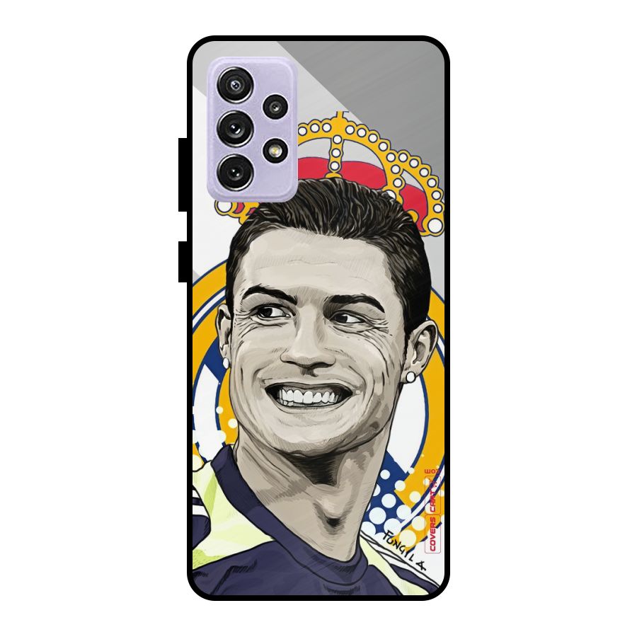 Ronaldo Madrid King Metal Back Case for Galaxy A72