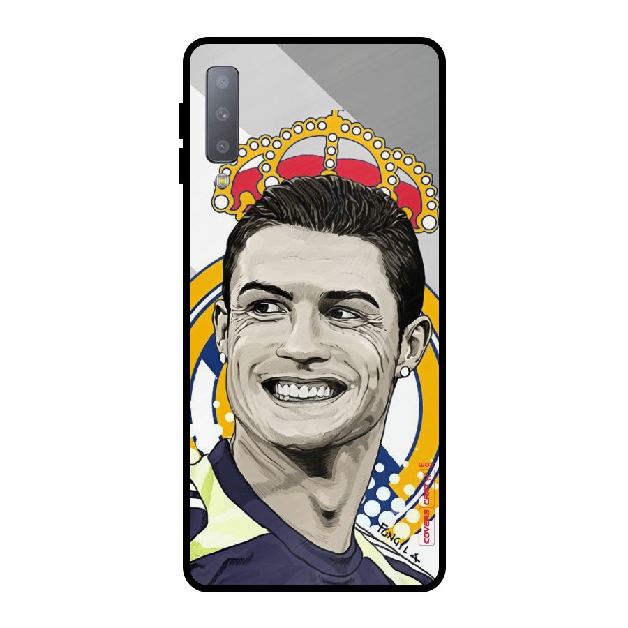 Ronaldo Madrid King Metal Back Case for Galaxy A7 (2018)