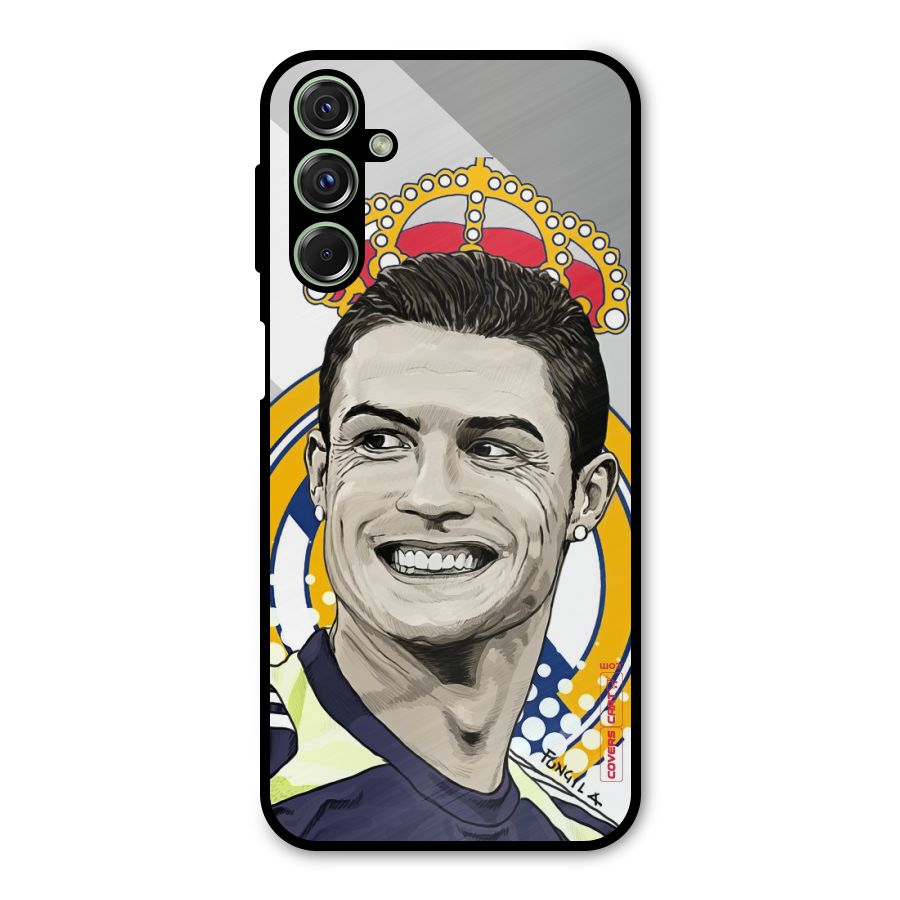 Ronaldo Madrid King Metal Back Case for Galaxy F34