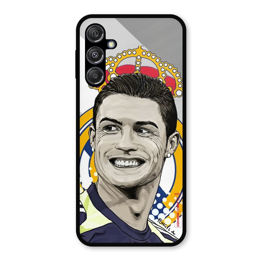 Ronaldo Madrid King Metal Back Case for Galaxy M34 5G