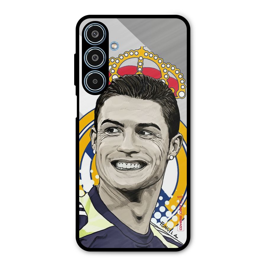 Ronaldo Madrid King Metal Back Case for Galaxy M35