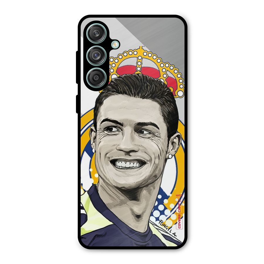 Ronaldo Madrid King Metal Back Case for Galaxy M55 5G