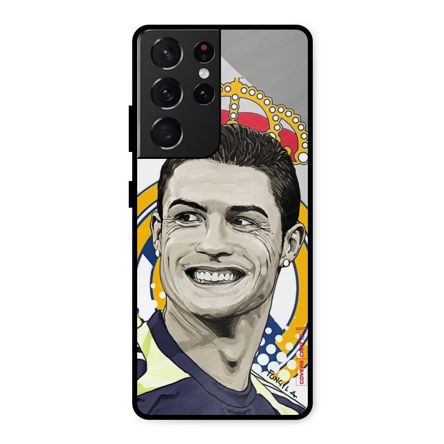 Ronaldo Madrid King Metal Back Case for Galaxy S21 Ultra 5G
