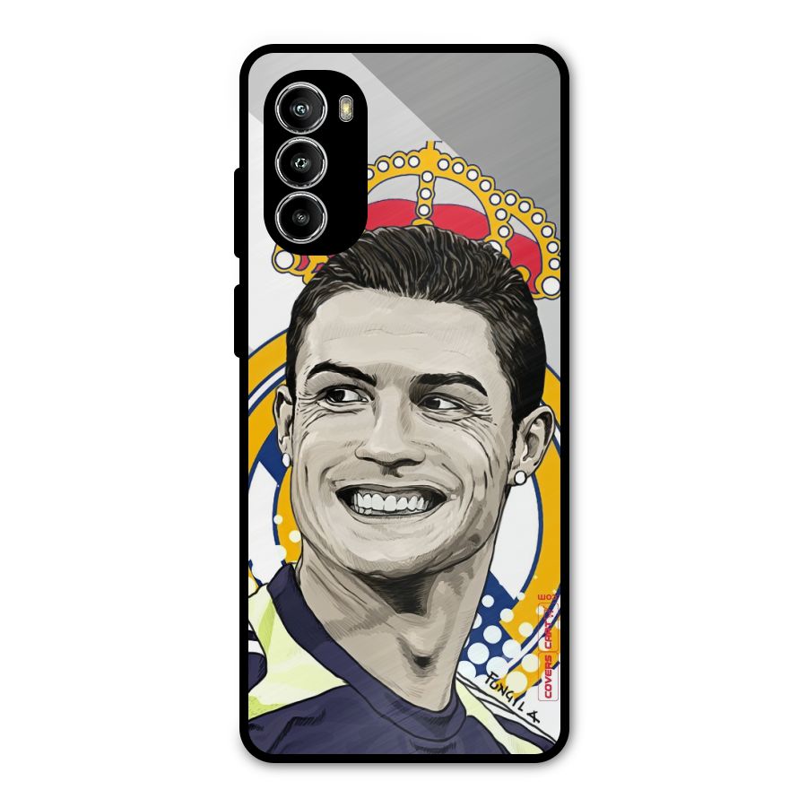 Ronaldo Madrid King Metal Back Case for Moto G52