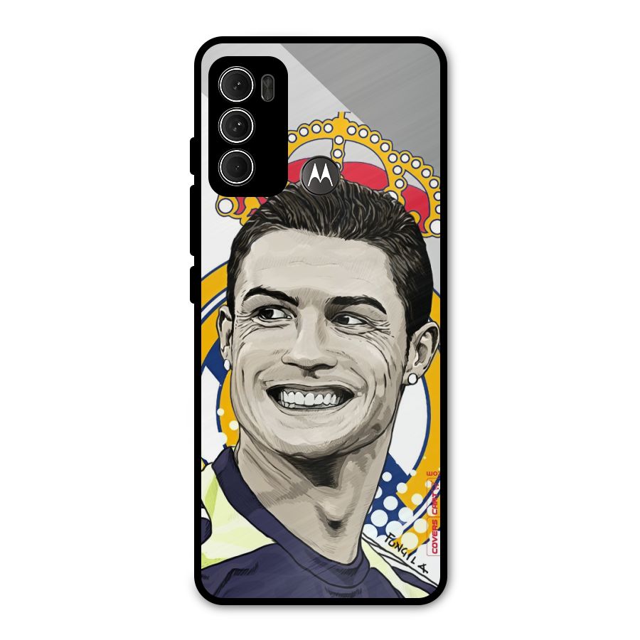 Ronaldo Madrid King Metal Back Case for Moto G60
