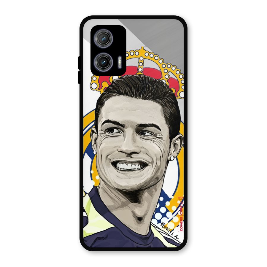 Ronaldo Madrid King Metal Back Case for Moto G73