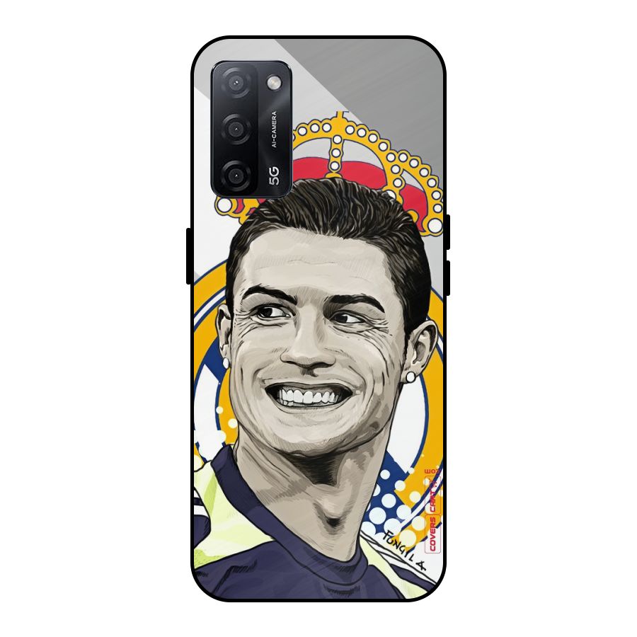 Ronaldo Madrid King Metal Back Case for Oppo A53s 5G
