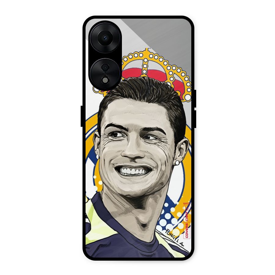 Ronaldo Madrid King Metal Back Case for Oppo A78 5G