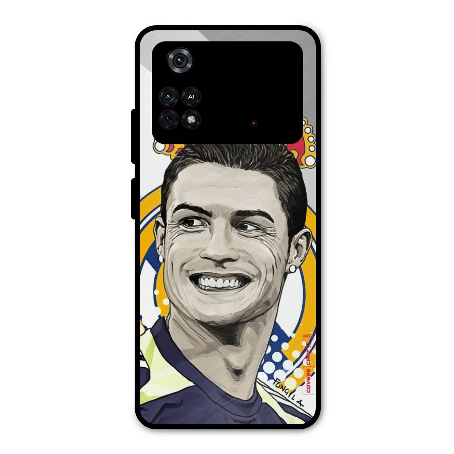 Ronaldo Madrid King Metal Back Case for Poco M4 Pro 4G