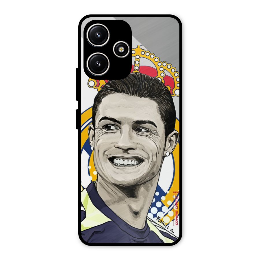 Ronaldo Madrid King Metal Back Case for Poco M6 Pro