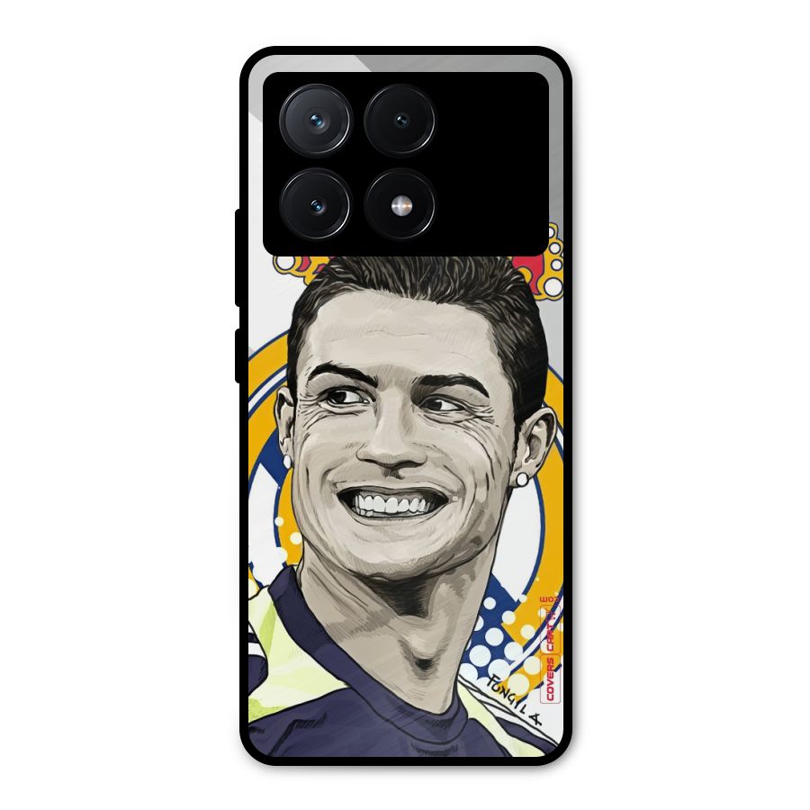 Ronaldo Madrid King Metal Back Case for Poco X6 Pro