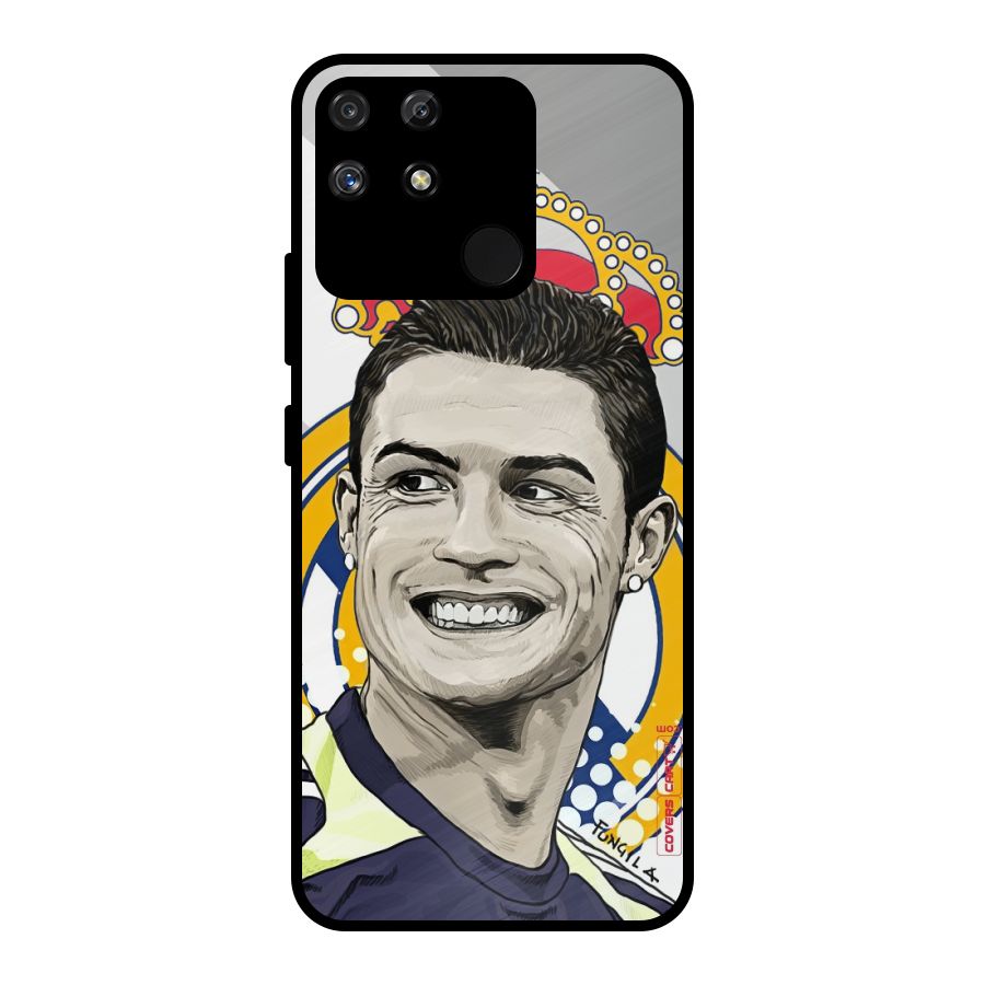 Ronaldo Madrid King Metal Back Case for Realme Narzo 50A
