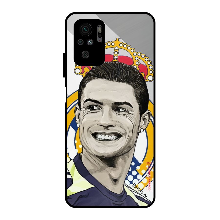 Ronaldo Madrid King Metal Back Case for Redmi Note 10S