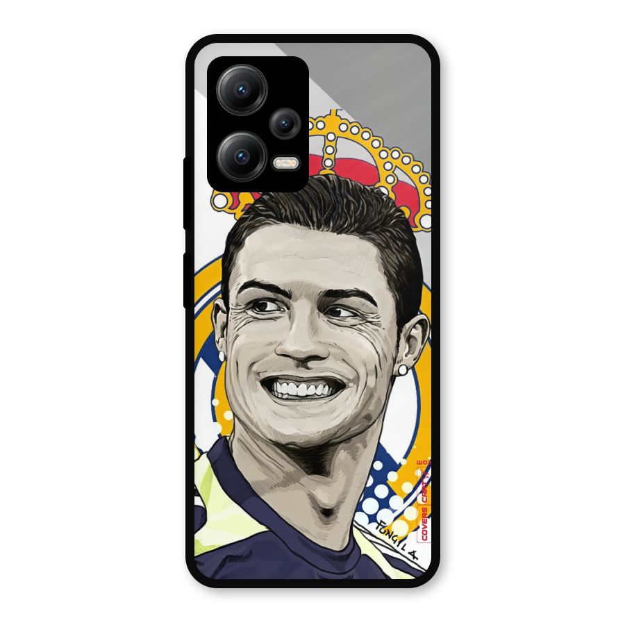 Ronaldo Madrid King Metal Back Case for Redmi Note 12 5G