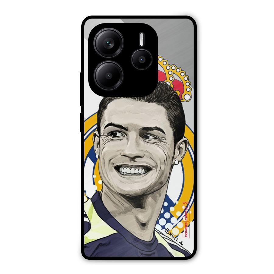 Ronaldo Madrid King Metal Back Case for Redmi Note 14 5G