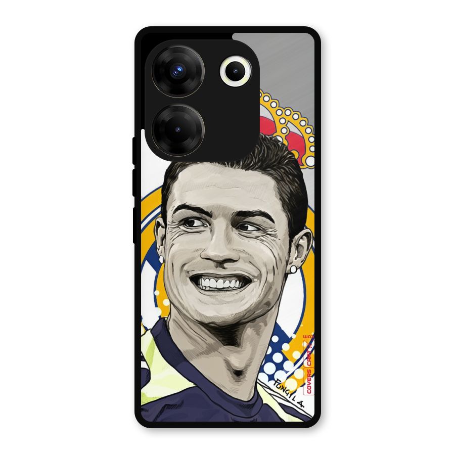 Ronaldo Madrid King Metal Back Case for Tecno Camon 20 Pro