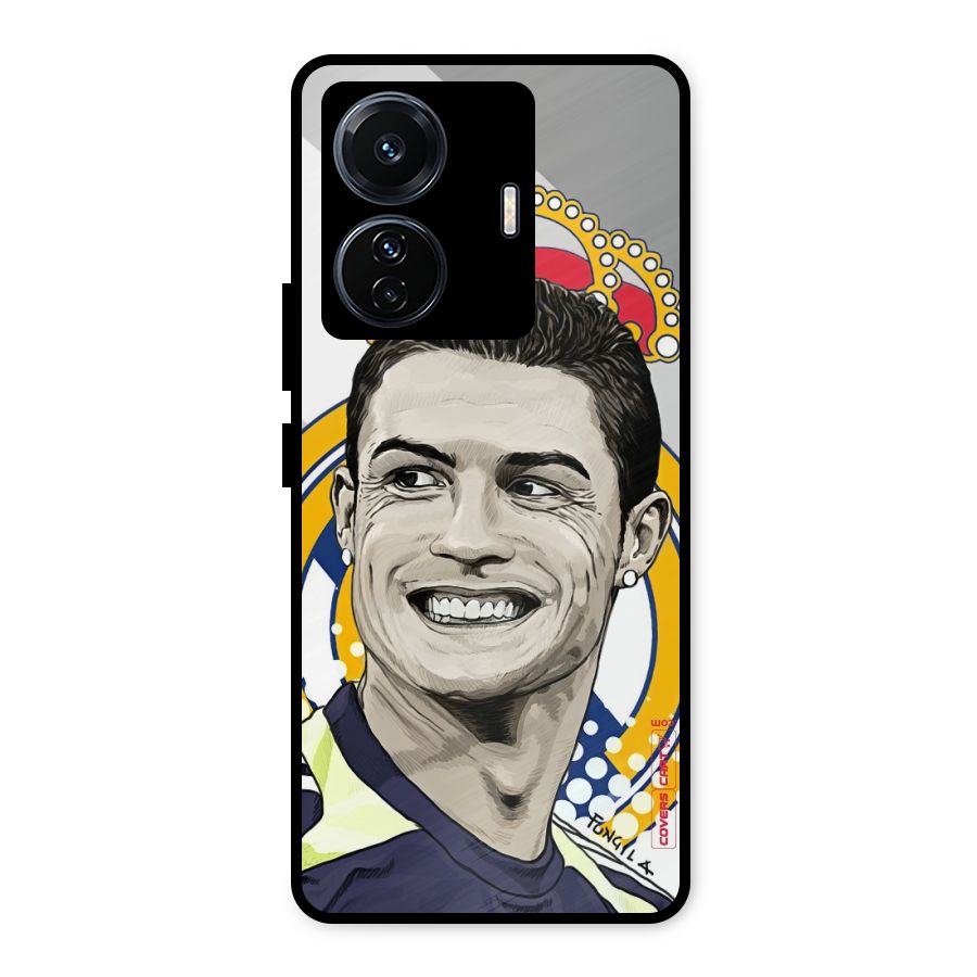 Ronaldo Madrid King Metal Back Case for Vivo T1 Pro