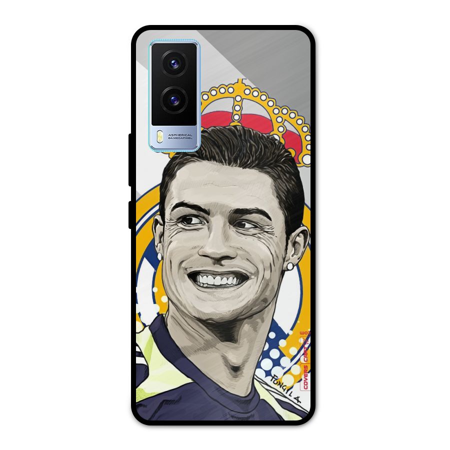 Ronaldo Madrid King Metal Back Case for Vivo V21e 5G