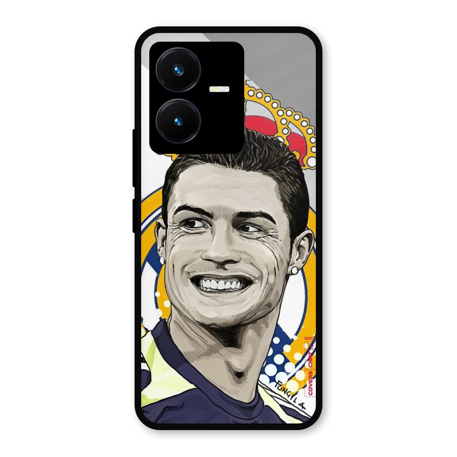 Ronaldo Madrid King Metal Back Case for Vivo Y22