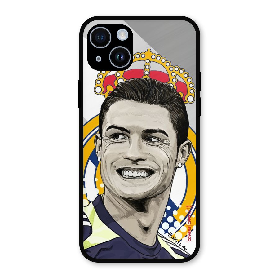 Ronaldo Madrid King Metal Back Case for iPhone 14