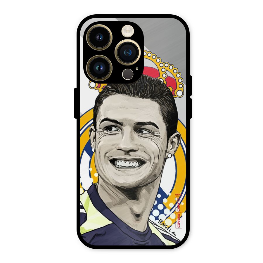 Ronaldo Madrid King Metal Back Case for iPhone 14 Pro
