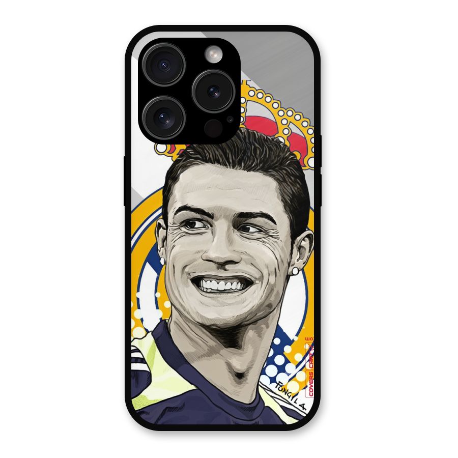 Ronaldo Madrid King Metal Back Case for iPhone 15 Pro