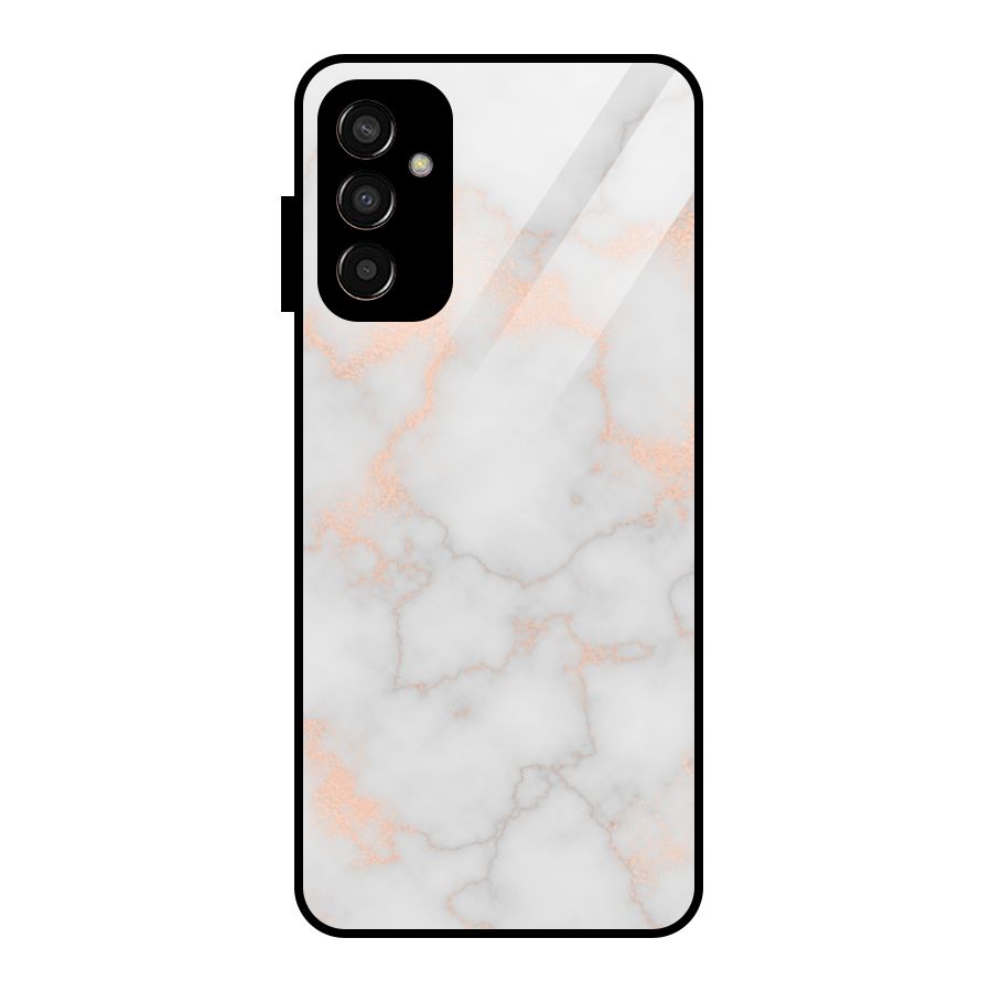 RoseGold Marble Glass Back Case for Galaxy F13