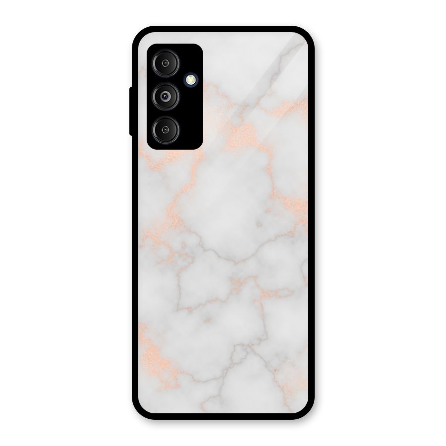 RoseGold Marble Glass Back Case for Galaxy M14 5G