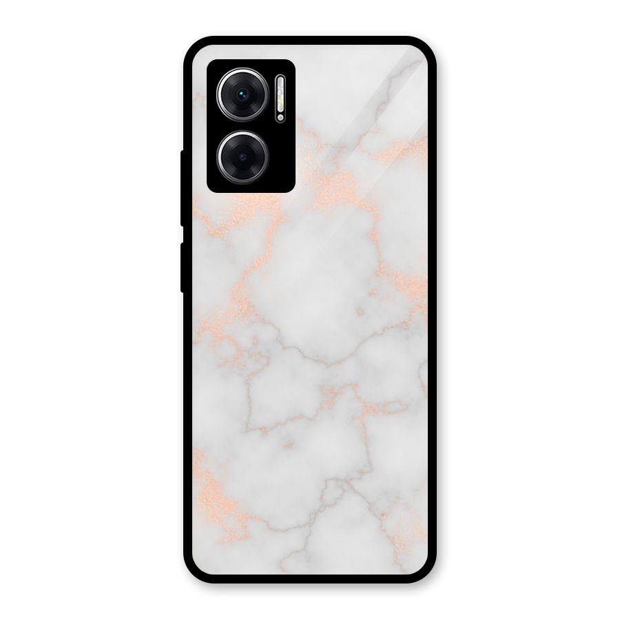 RoseGold Marble Glass Back Case for Redmi 11 Prime 5G
