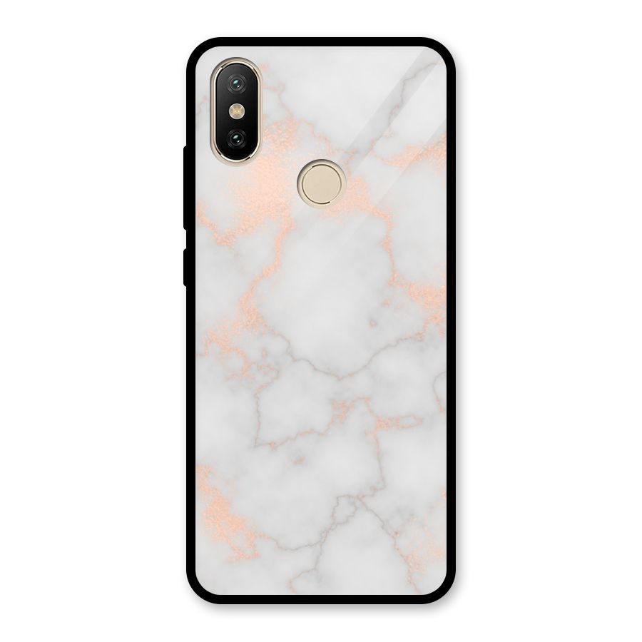 RoseGold Marble Glass Back Case for Redmi A2