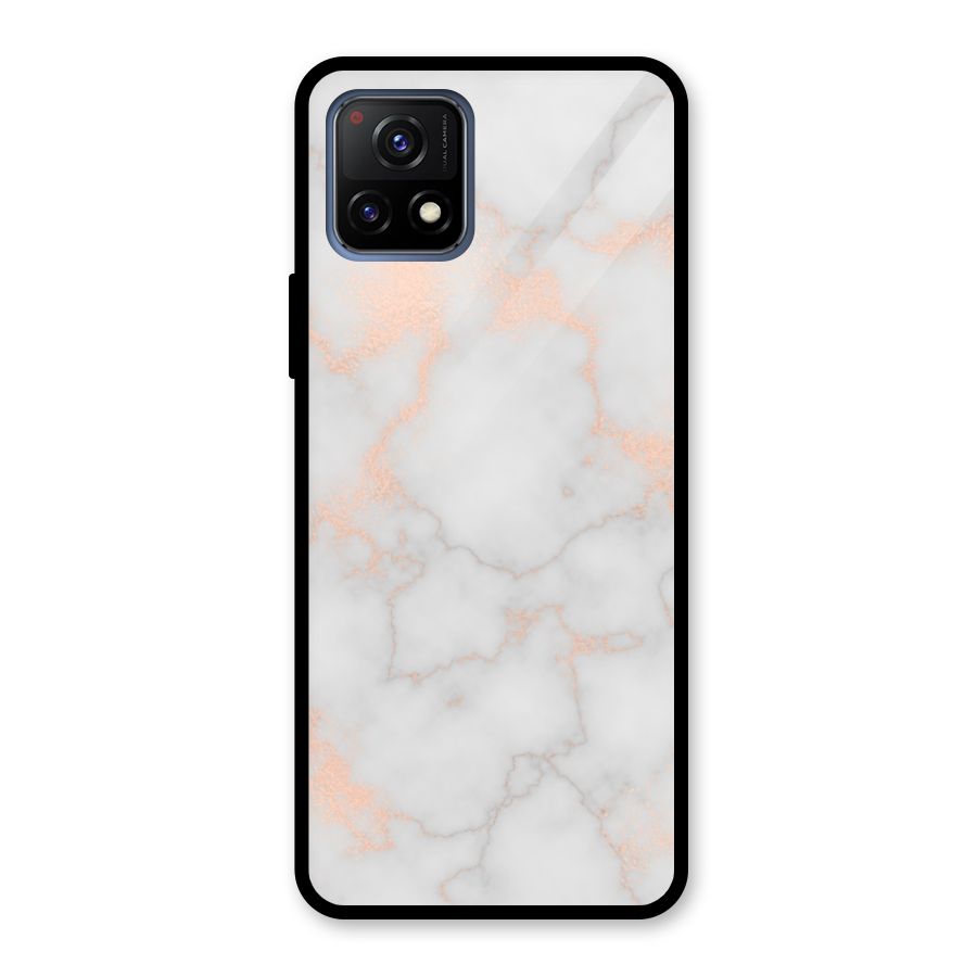 RoseGold Marble Glass Back Case for Vivo Y72 5G
