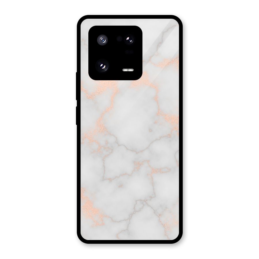 RoseGold Marble Glass Back Case for Xiaomi 13 Pro