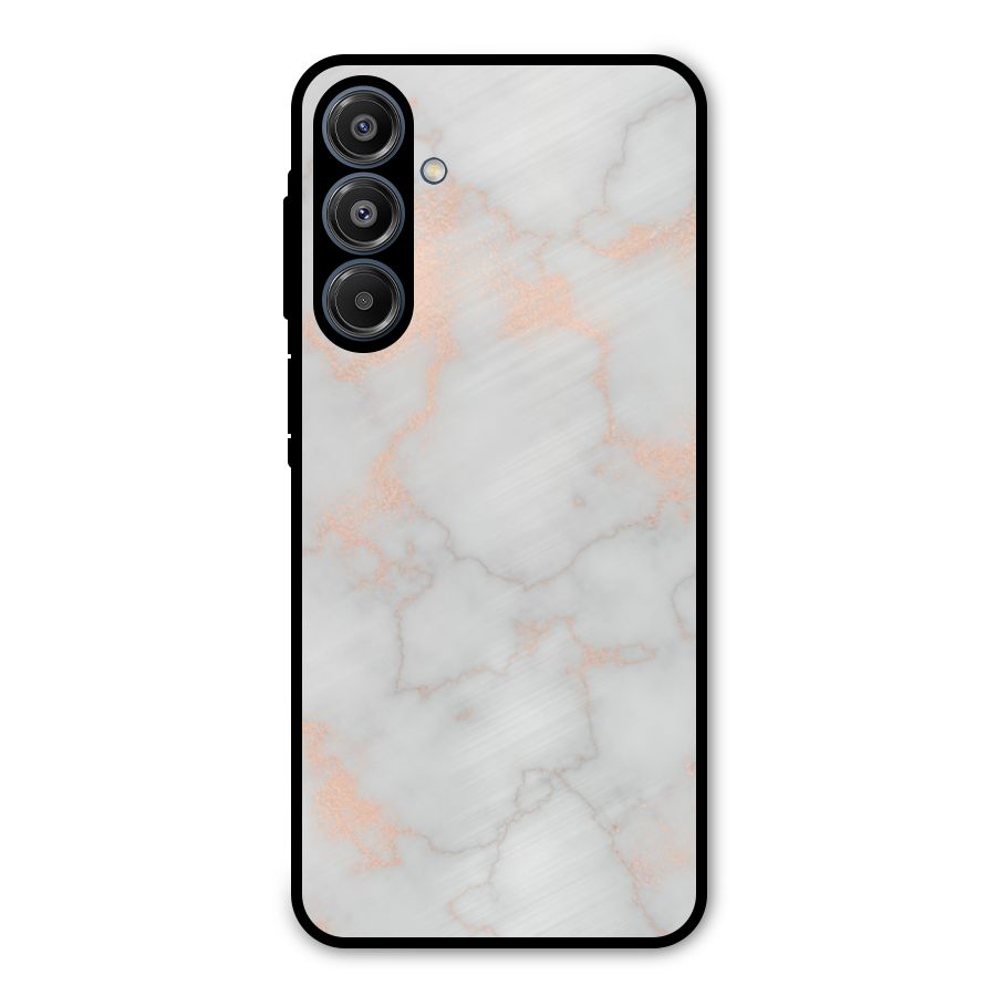 RoseGold Marble Metal Back Case for Galaxy A16 5G