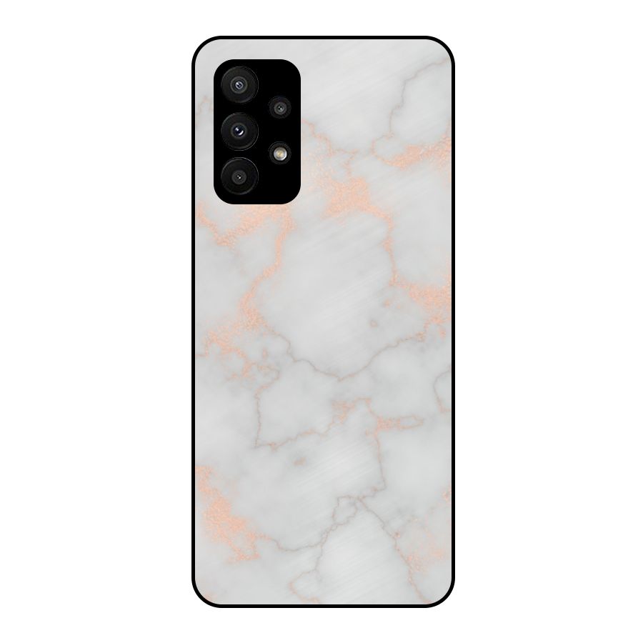 RoseGold Marble Metal Back Case for Galaxy A23