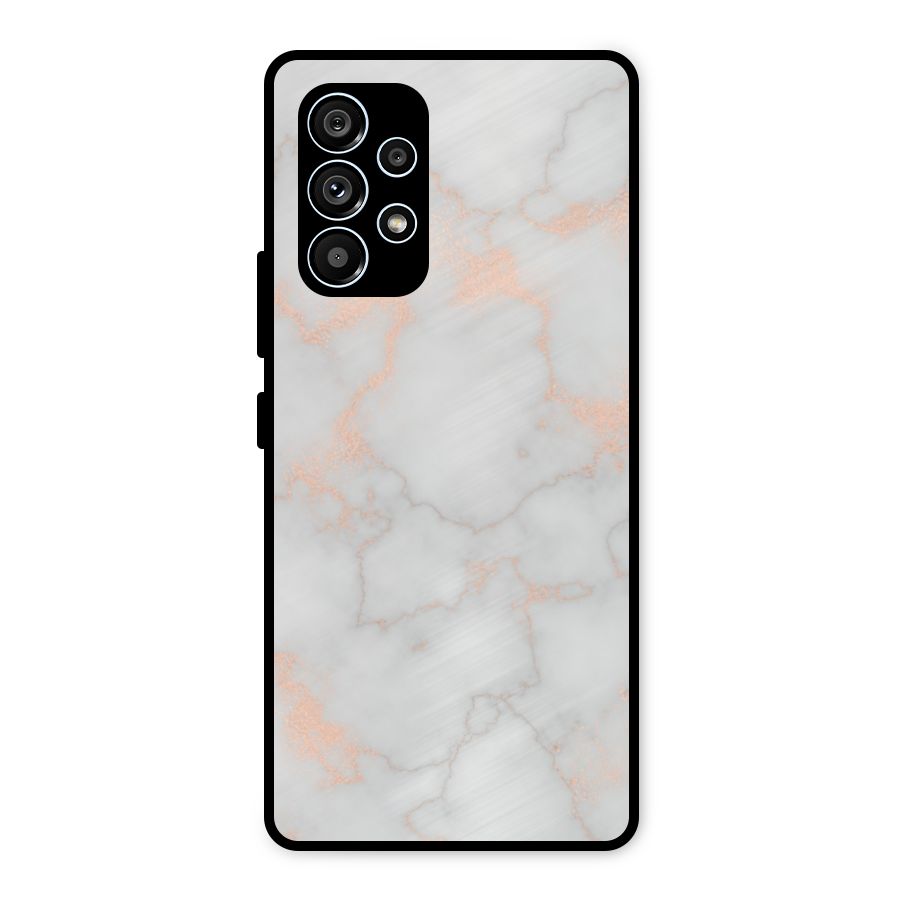 RoseGold Marble Metal Back Case for Galaxy A53 5G
