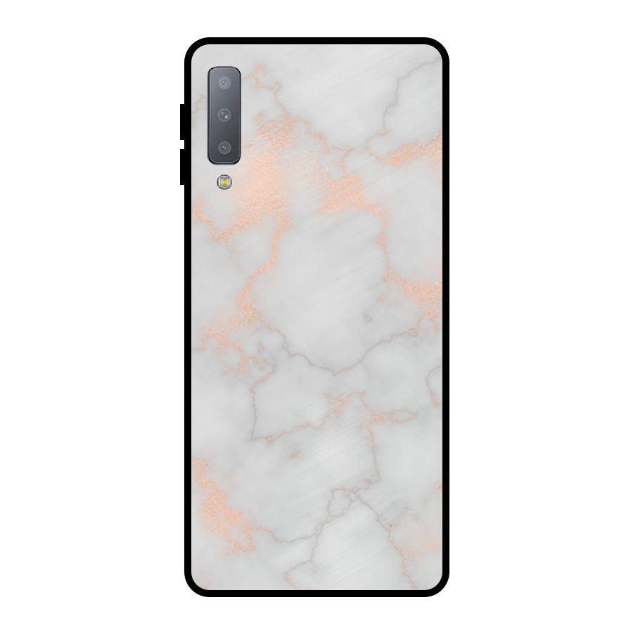 RoseGold Marble Metal Back Case for Galaxy A7 (2018)