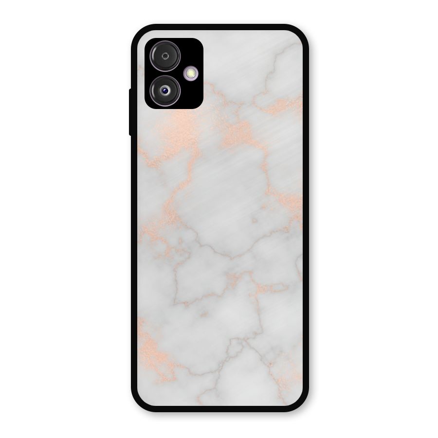 RoseGold Marble Metal Back Case for Galaxy F14